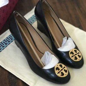 BRAND NEW TORY BURCH CHELSEA 65MM WEDGE NAPPA LEATHER SHOES
